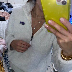 Patagonia Los Gatos 1/4 Fleece - White, Youth XL